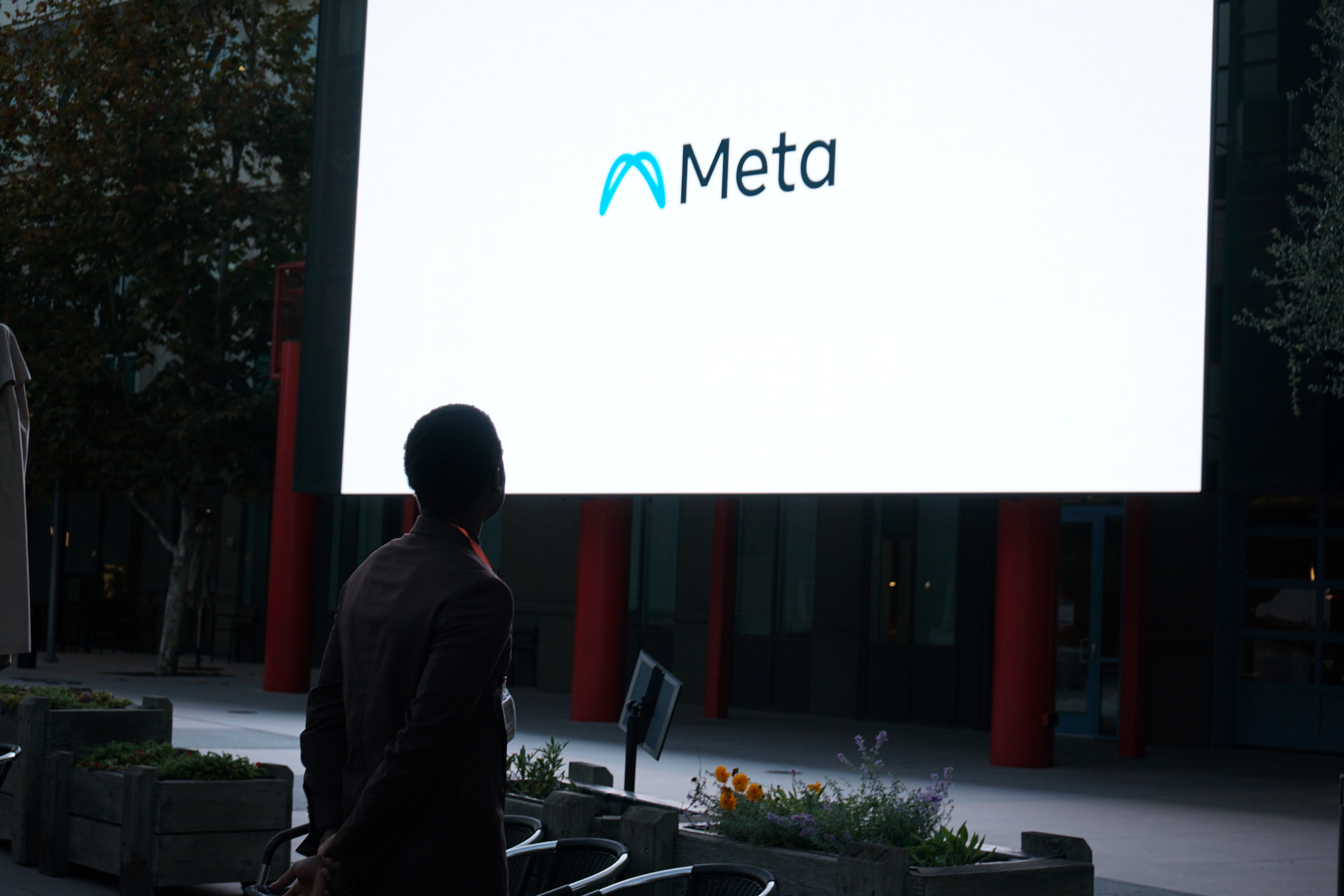 Students at the Meta offices